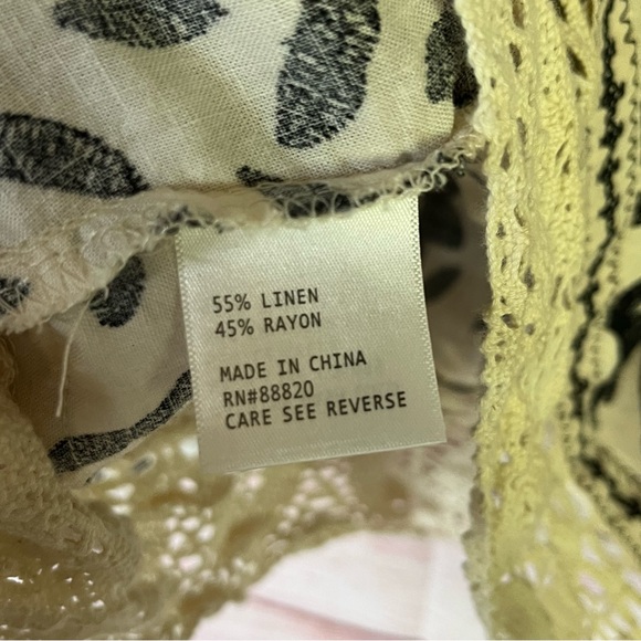 Christian Siriano New York Printed‎ Crochet Top Size Large - Picture 3 of 7